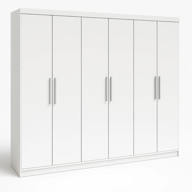 Guarda-Roupa Casal 6 Portas Memphis Plus - 6 Gavetas - Estrutura MDF - 2.06m
